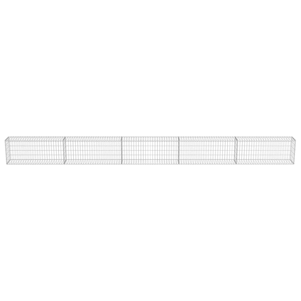 vidaXL Συρματοκιβώτιο Τοίχος 600x30x50 εκ. Γαλβαν.Χάλυβας + Καλύμματα