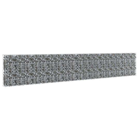 vidaXL Συρματοκιβώτιο Τοίχος 600x30x100 εκ. Γαλβαν.Χάλυβας + Καλύμματα