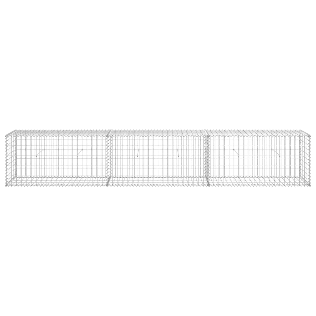vidaXL Συρματοκιβώτιο Τοίχος 300x50x50 εκ. Γαλβαν.Χάλυβας + Καλύμματα