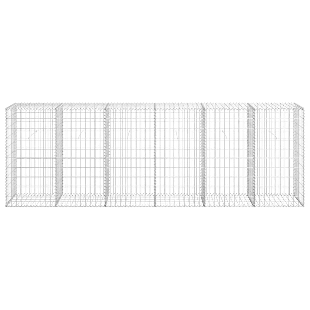 vidaXL Συρματοκιβώτιο Τοίχος 300x50x100 εκ. Γαλβαν.Χάλυβας + Καλύμματα