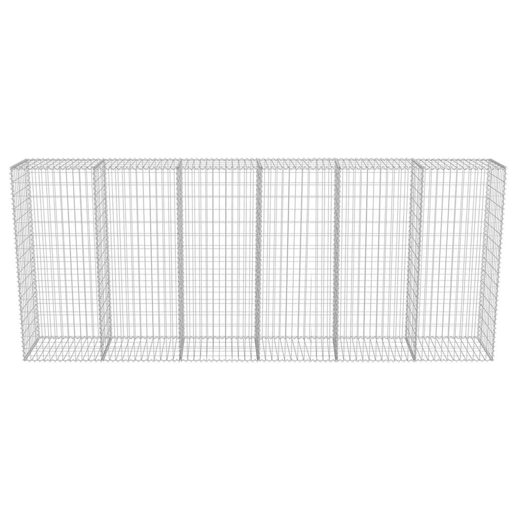 vidaXL Συρματοκιβώτιο Τοίχος 300x50x150 εκ. Γαλβαν.Χάλυβας + Καλύμματα