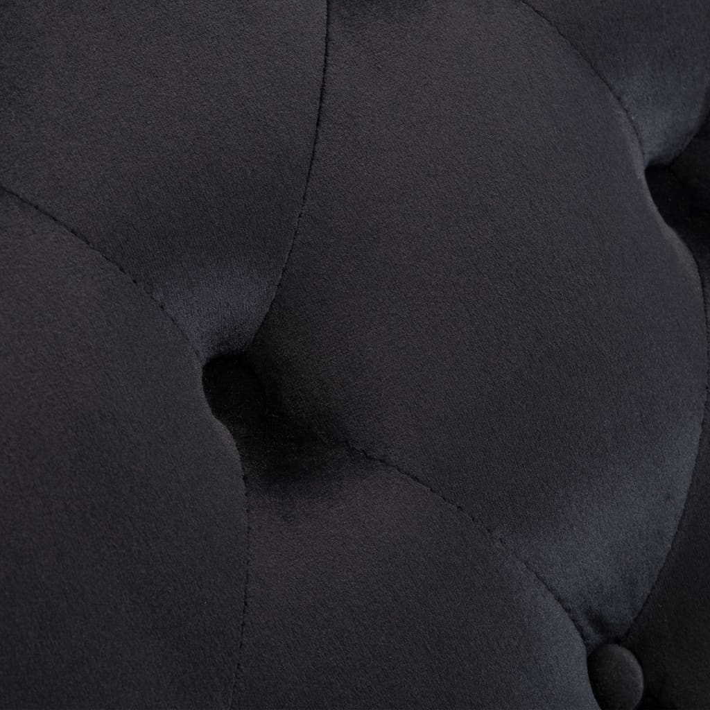 vidaXL Ανάκλιντρο Μαύρο Βελούδινο