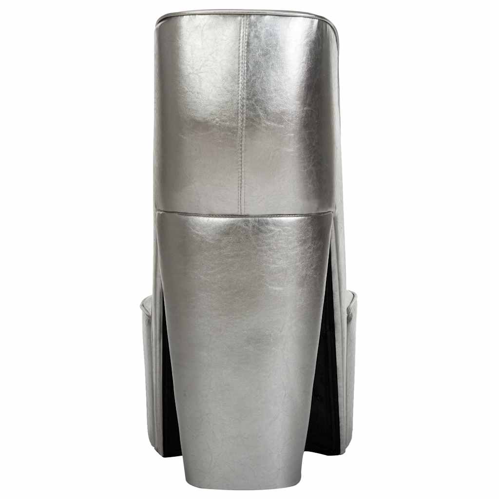 vidaXL Κάθισμα Γόβα Ασημί από Συνθετικό Δέρμα