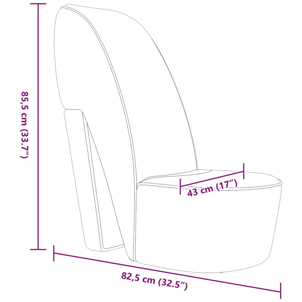vidaXL Κάθισμα Γόβα Ασημί από Συνθετικό Δέρμα