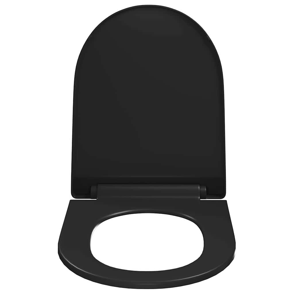 vidaXL Κάλυμμα Λεκάνης με Soft Close & Quick Release Μαύρο