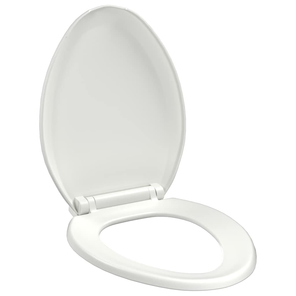 vidaXL Κάλυμμα Λεκάνης με Soft Close & Quick Release Λευκό