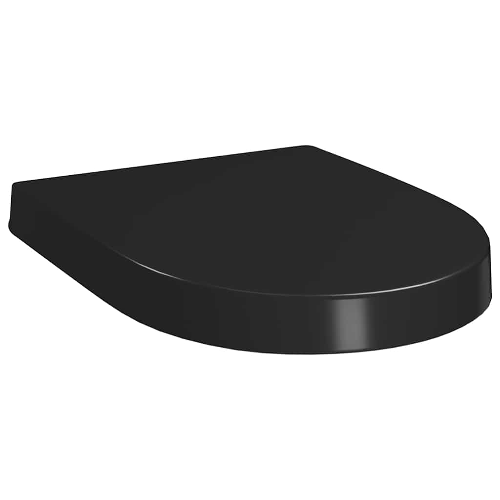 vidaXL Κάλυμμα Λεκάνης με Soft Close & Quick Release Μαύρο