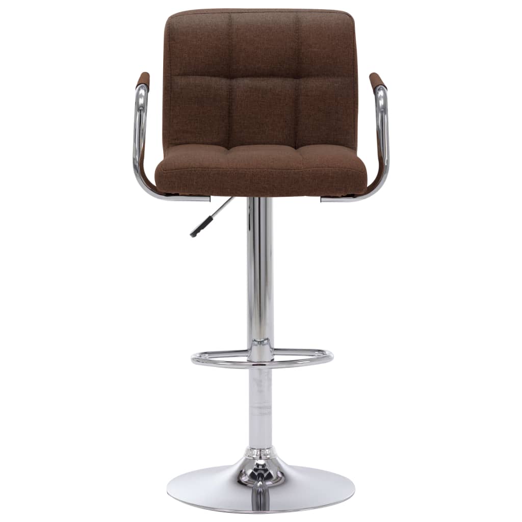 vidaXL Καρέκλες Μπαρ 2 τεμ. Καφέ Υφασμάτινες