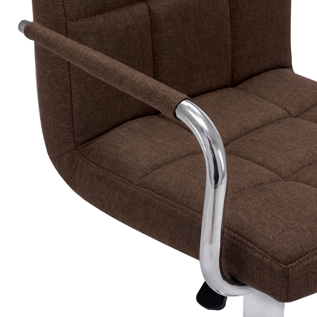 vidaXL Καρέκλες Μπαρ 2 τεμ. Καφέ Υφασμάτινες