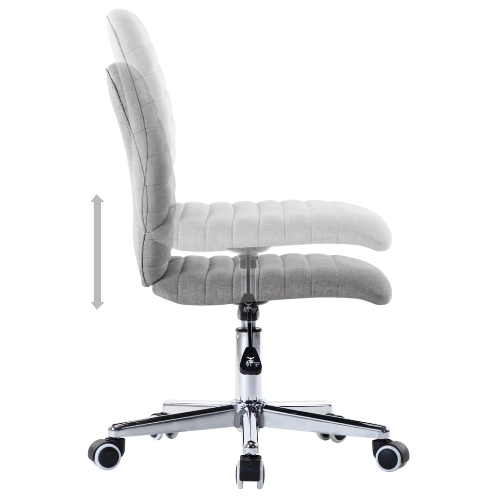 vidaXL Καρέκλες Τραπεζαρίας 2 τεμ Ανοιχτό Γκρι Υφασμάτινες