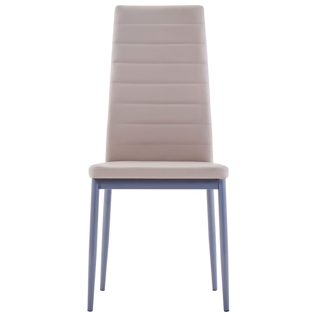 vidaXL Σετ Τραπεζαρίας Επτά Τεμαχίων Χρώμα Καπουτσίνο