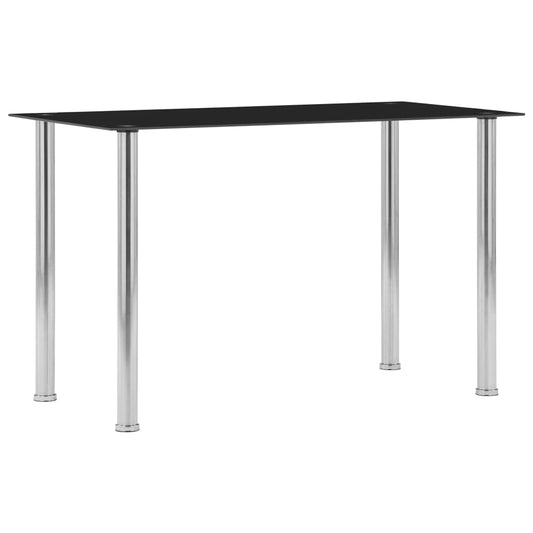 vidaXL Τραπεζαρία Μαύρη 120 x 60 x 75 εκ. από Ψημένο Γυαλί