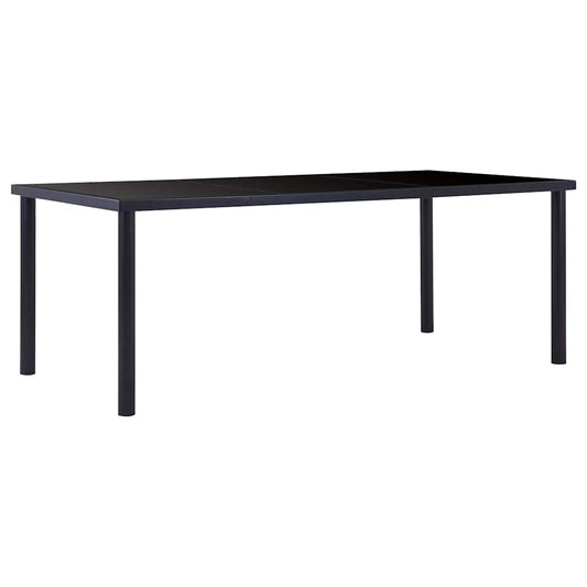 vidaXL Τραπεζαρία Μαύρη 200 x 100 x 75 εκ. από Ψημένο Γυαλί