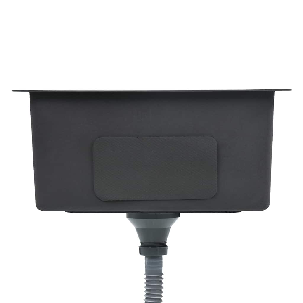 vidaXL Νεροχύτης Κουζίνας Χειροποίητος από Ανοξείδωτο Ατσάλι