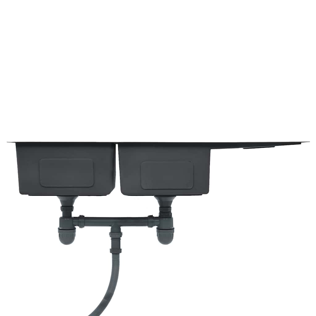 vidaXL Νεροχύτης Κουζίνας Χειροποίητος από Ανοξείδωτο Ατσάλι