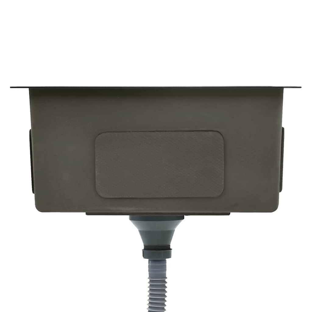 vidaXL Νεροχύτης Κουζίνας Χειροποίητος Μαύρος από Ανοξείδωτο Ατσάλι