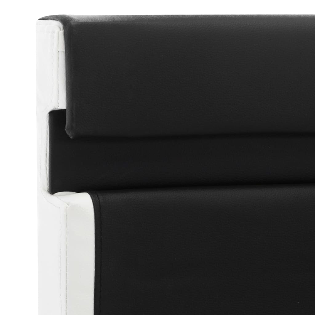 vidaXL Πλαίσιο Κρεβατιού με LED Μαύρο 160x200 εκ. από Συνθετικό Δέρμα