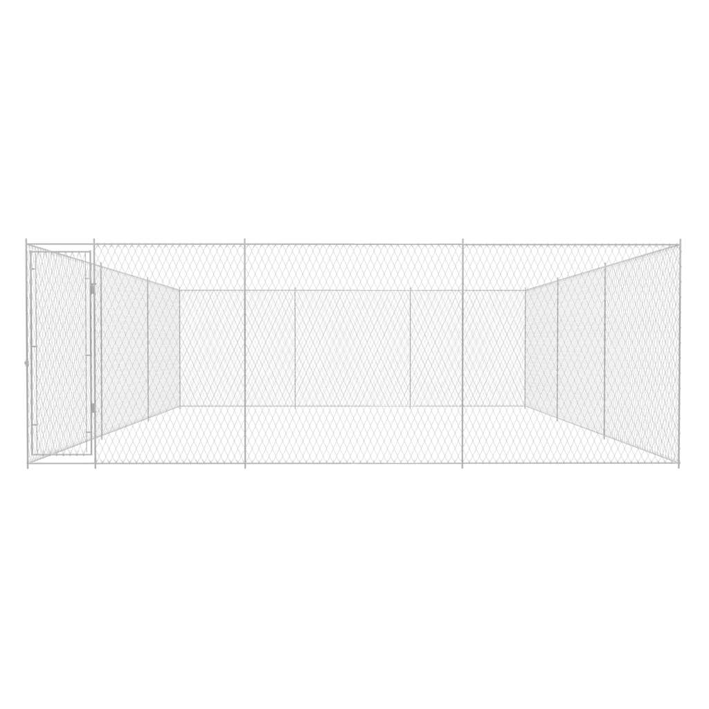 vidaXL Κλουβί Σκύλου Εξωτερικού Χώρου 570x570x185 εκ. Γαλβαν. Ατσάλι