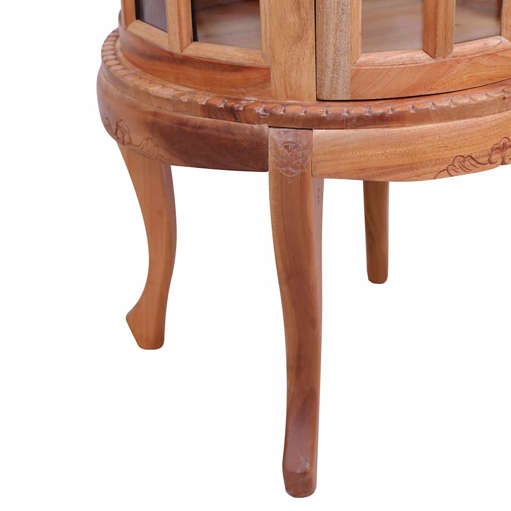 vidaXL Τραπεζάκι Βιτρίνα Φυσικό Χρώμα 50 x 50 x 76 εκ. από Μασίφ Μαόνι