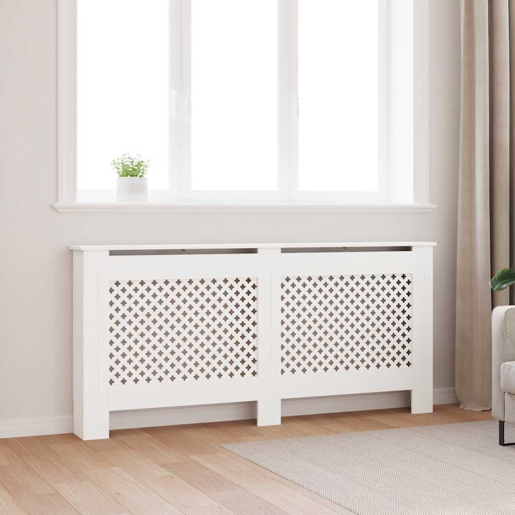 vidaXL Κάλυμμα Καλοριφέρ Λευκό 172 x 19 x 81,5 εκ. από MDF