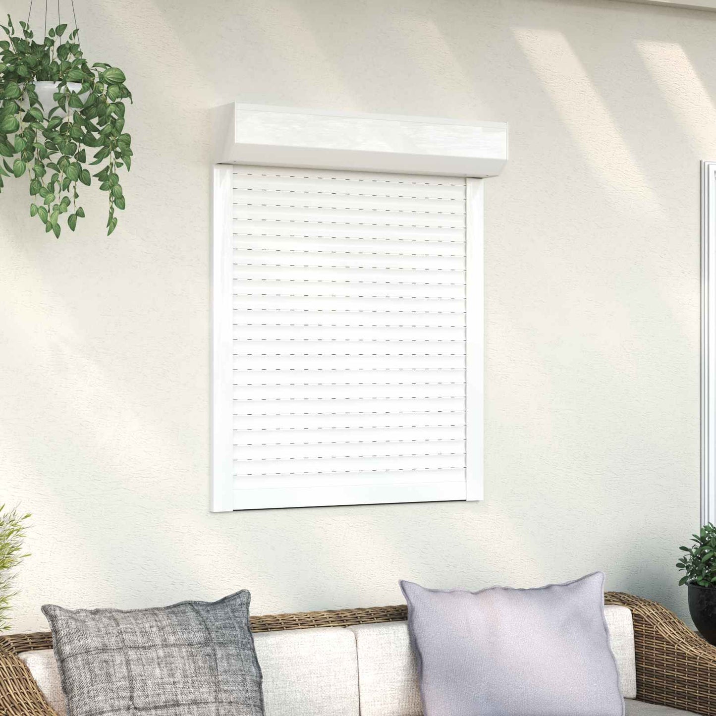 vidaXL Ρολό εισόδου Λευκός 70 x 100 cm Αλουμίνιο και Πολυουρεθάνη