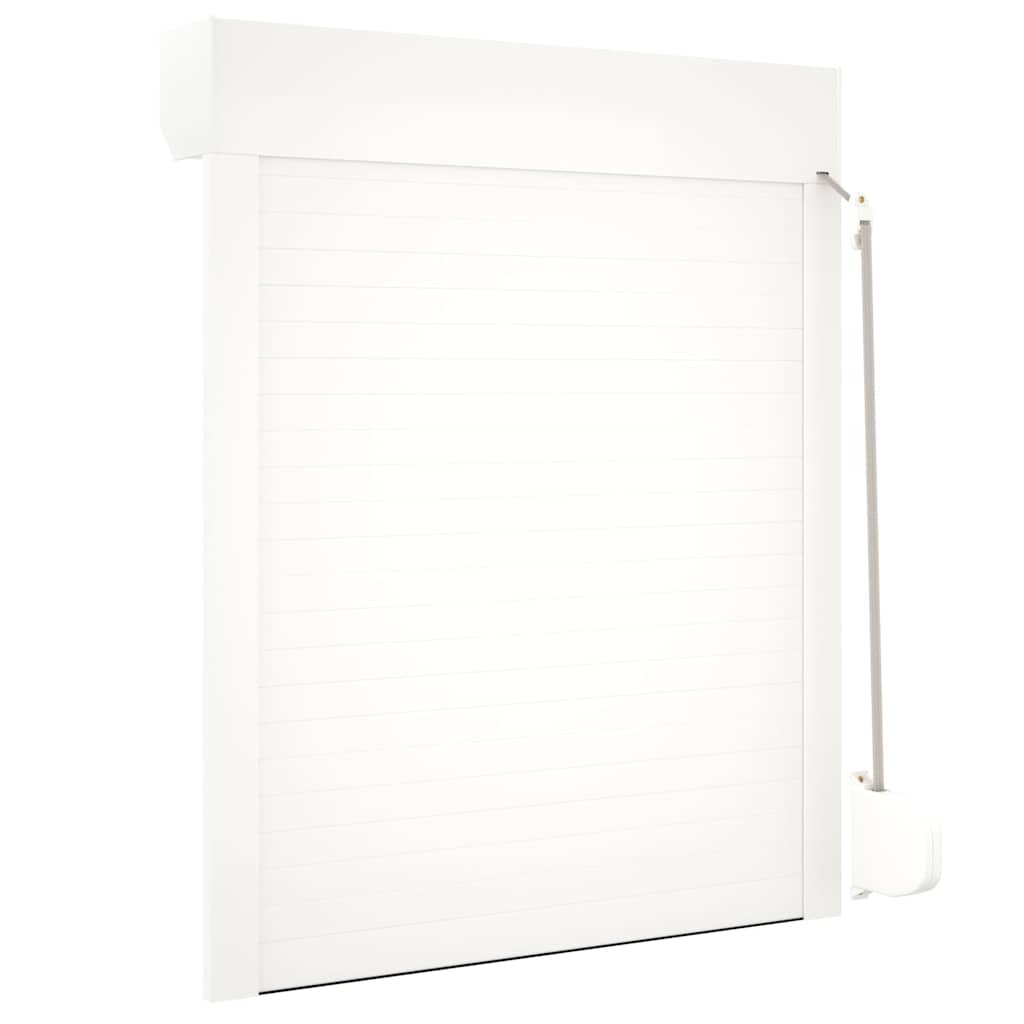 vidaXL Παντζούρι Ρολό Λευκό 80 x 100 εκ. από Αλουμίνιο