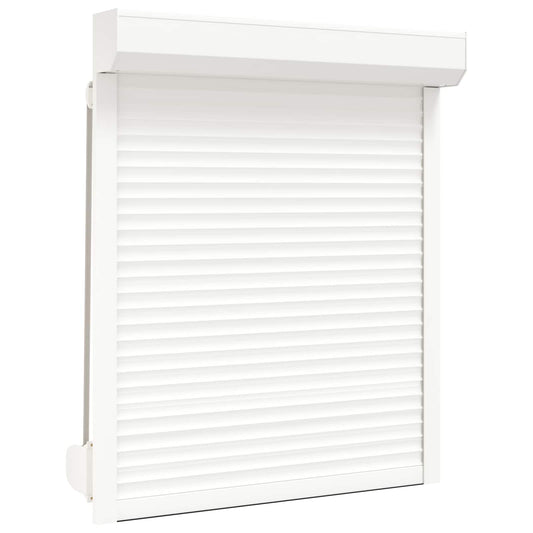 vidaXL Ρολό εισόδου Λευκός 100 x 130 cm Αλουμίνιο και Πολυουρεθάνη