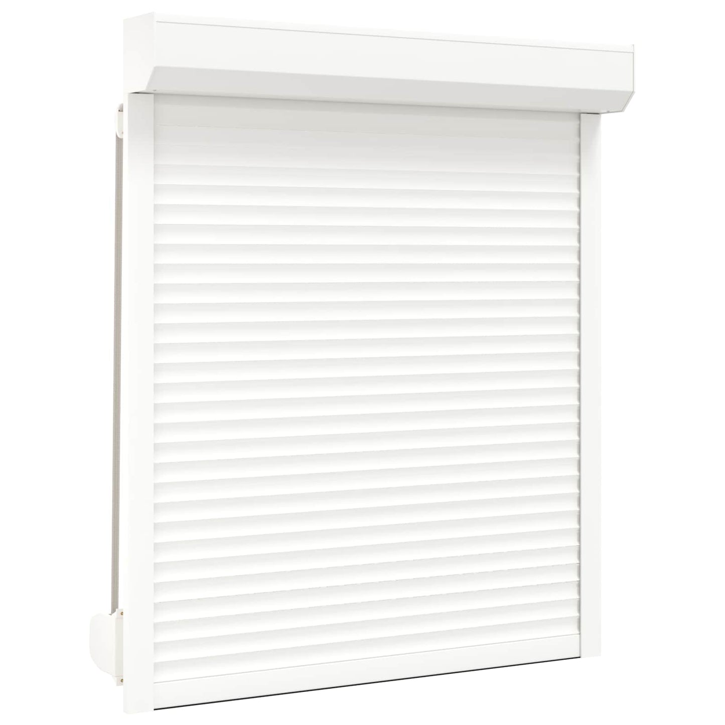 vidaXL Ρολό εισόδου Λευκός 110 x 130 cm Αλουμίνιο και Πολυουρεθάνη