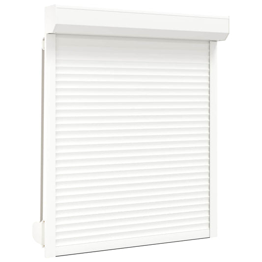 vidaXL Ρολό εισόδου Λευκός 110 x 130 cm Αλουμίνιο και Πολυουρεθάνη