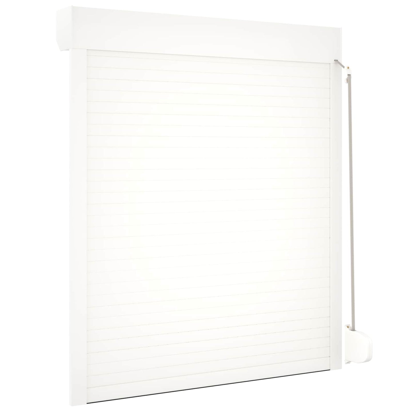 vidaXL Ρολό εισόδου Λευκός 110 x 130 cm Αλουμίνιο και Πολυουρεθάνη