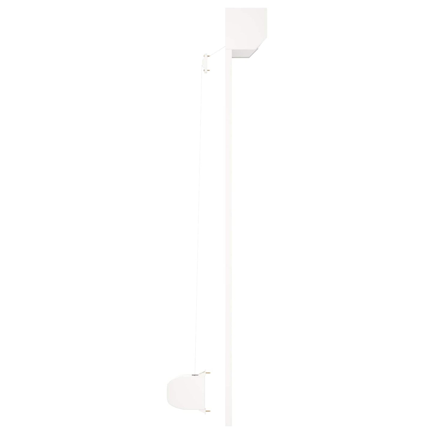 vidaXL Ρολό εισόδου Λευκός 130 x 140 cm Αλουμίνιο και Πολυουρεθάνη