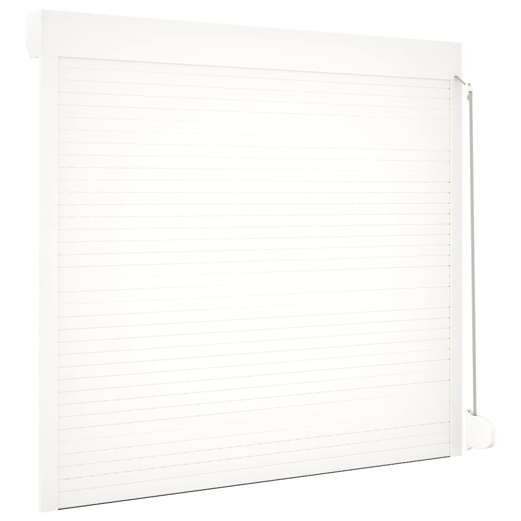 vidaXL Παντζούρι Ρολό Λευκό 160 x 150 εκ. από Αλουμίνιο