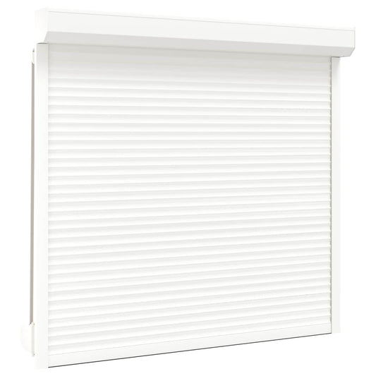 vidaXL Ρολό εισόδου Λευκός 160 x 150 cm Αλουμίνιο και Πολυουρεθάνη