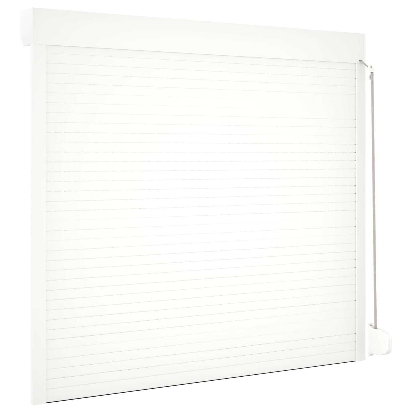 vidaXL Ρολό εισόδου Λευκός 160 x 150 cm Αλουμίνιο και Πολυουρεθάνη