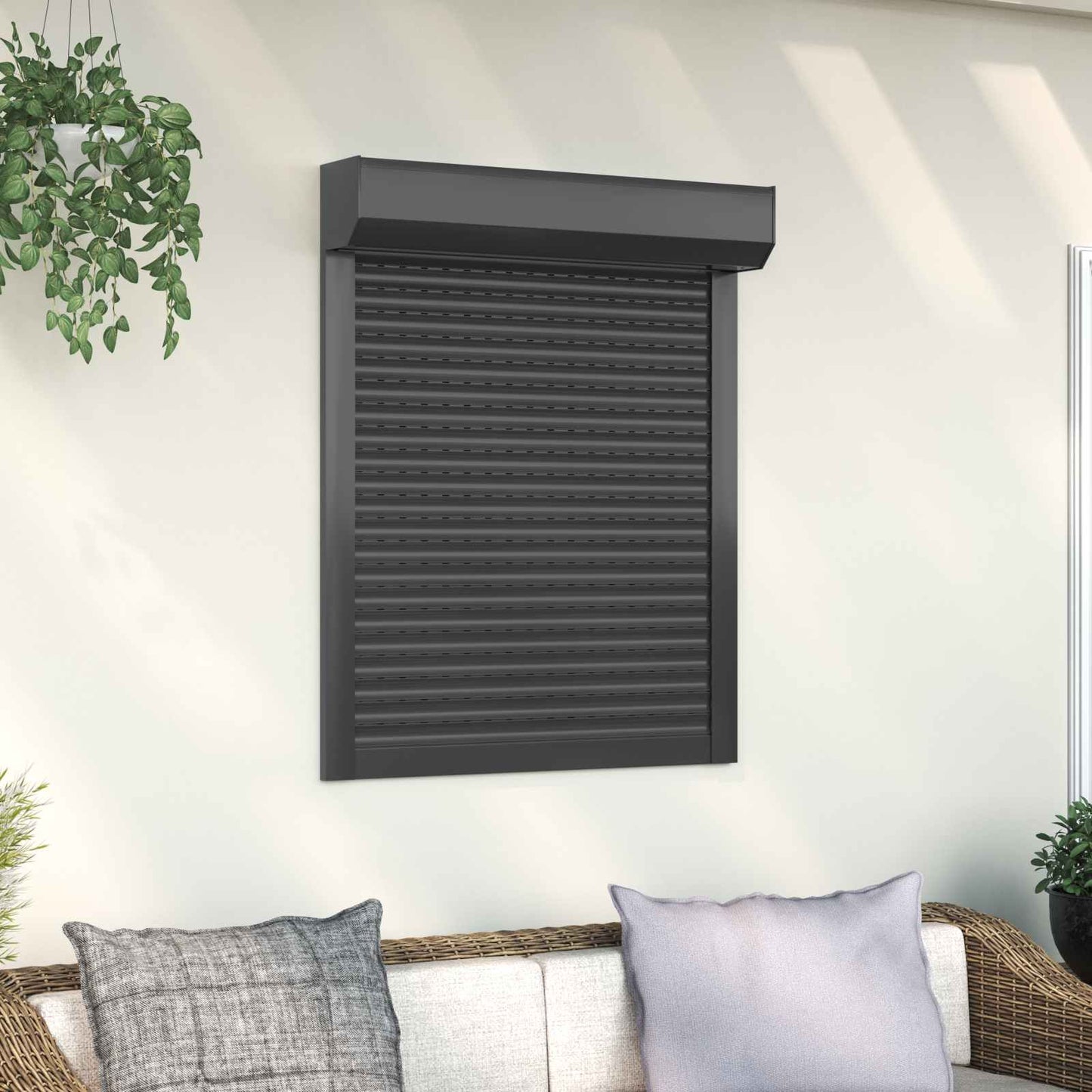 vidaXL Ρολό εισόδου Ανθρακί 70 x 100 cm Αλουμίνιο και Πολυουρεθάνη