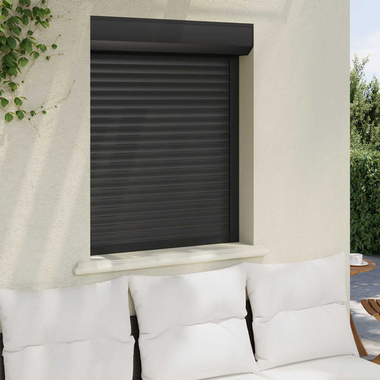 vidaXL Ρολό εισόδου Ανθρακί 80 x 100 cm Αλουμίνιο και Πολυουρεθάνη