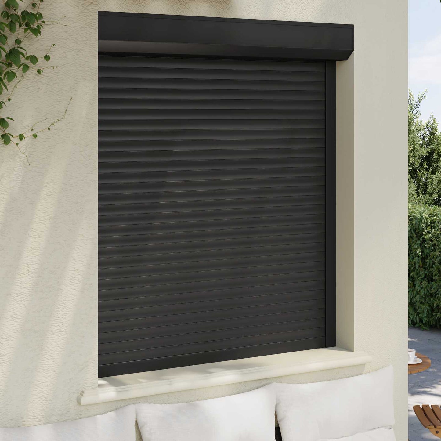 vidaXL Ρολό εισόδου Ανθρακί 110 x 130 cm Αλουμίνιο και Πολυουρεθάνη