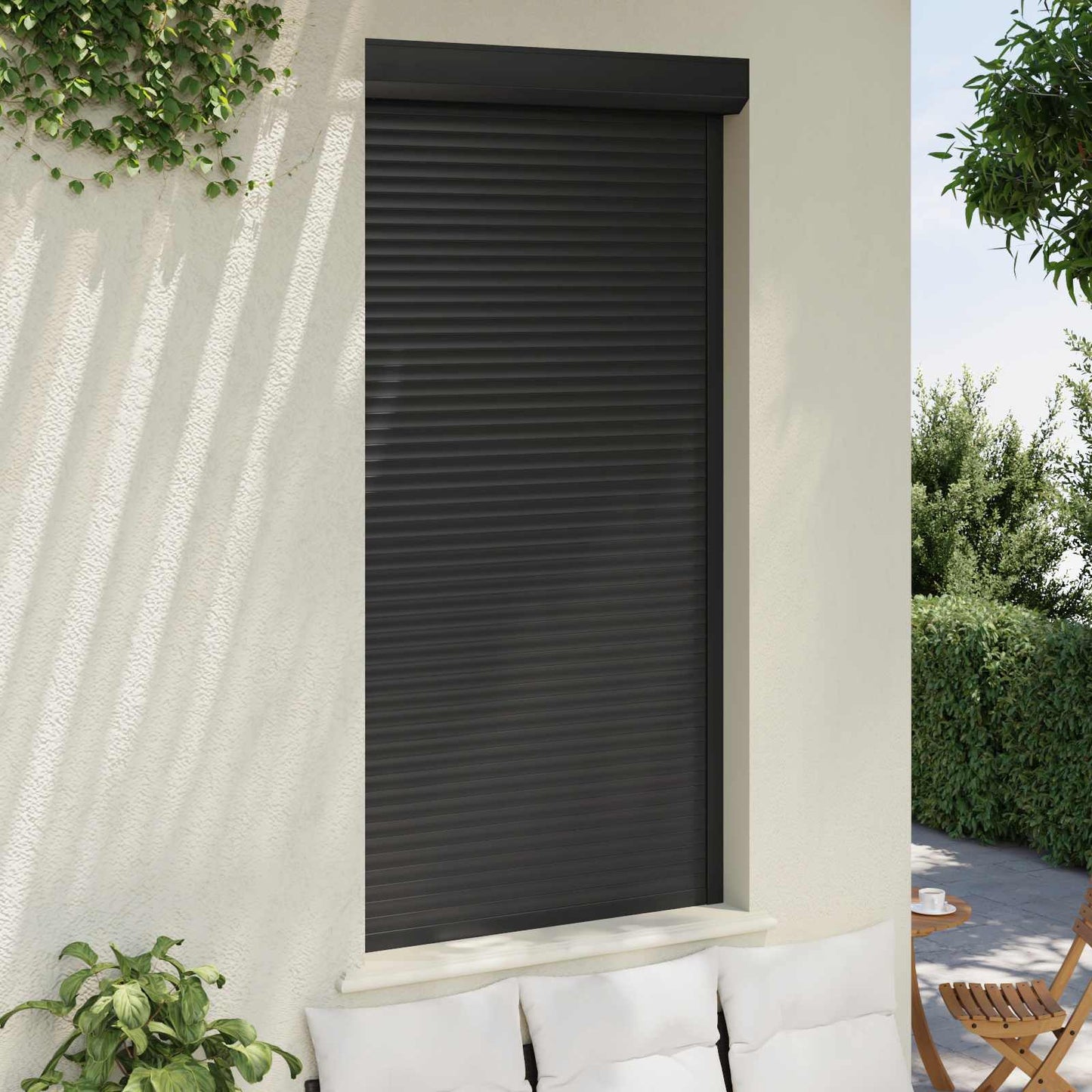 vidaXL Ρολό εισόδου Ανθρακί 110 x 220 cm Αλουμίνιο και Πολυουρεθάνη
