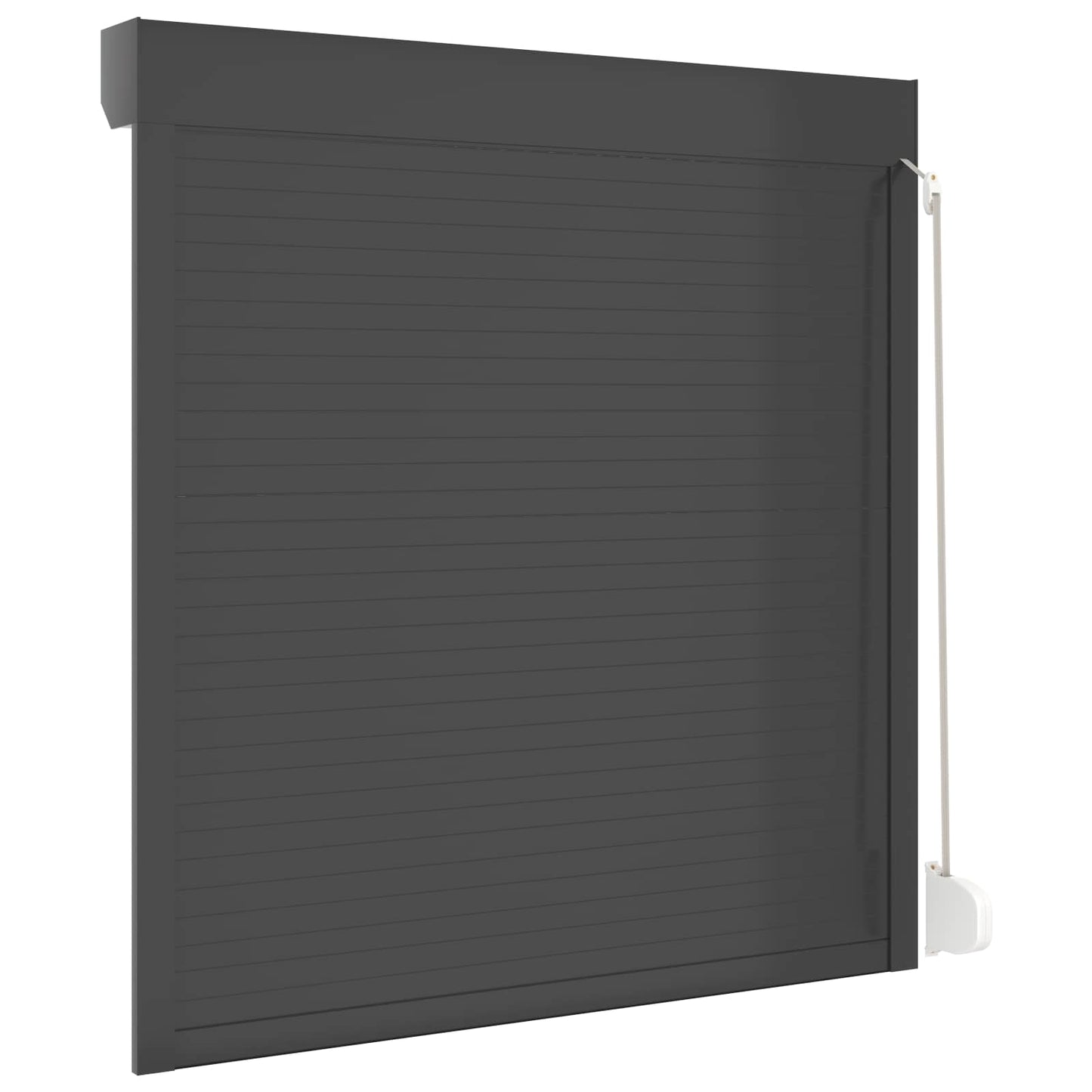 vidaXL Ρολό εισόδου Ανθρακί 130 x 140 cm Αλουμίνιο και Πολυουρεθάνη