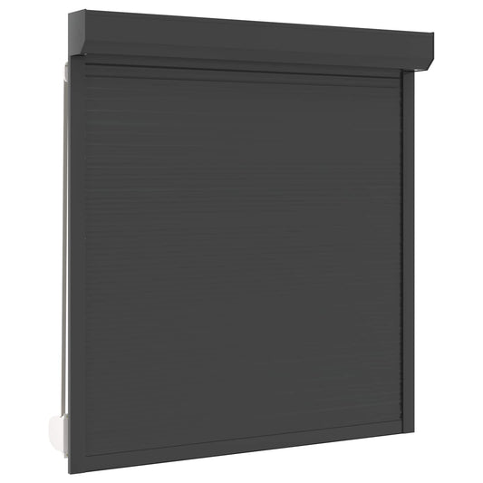vidaXL Ρολό εισόδου Ανθρακί 140 x 150 cm Αλουμίνιο και Πολυουρεθάνη