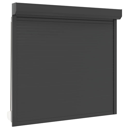vidaXL Ρολό εισόδου Ανθρακί 160 x 150 cm Αλουμίνιο και Πολυουρεθάνη