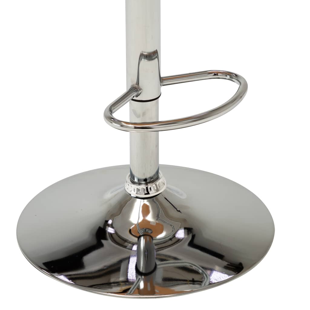 vidaXL Σκαμπό Μπαρ Μαύρο από Λυγισμένο Ξύλο και Συνθετικό Δέρμα