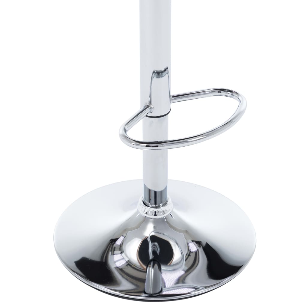 vidaXL Σκαμπό Μπαρ 2 τεμ. Κρεμ από Συνθετικό Δέρμα / Λυγισμένο Ξύλο