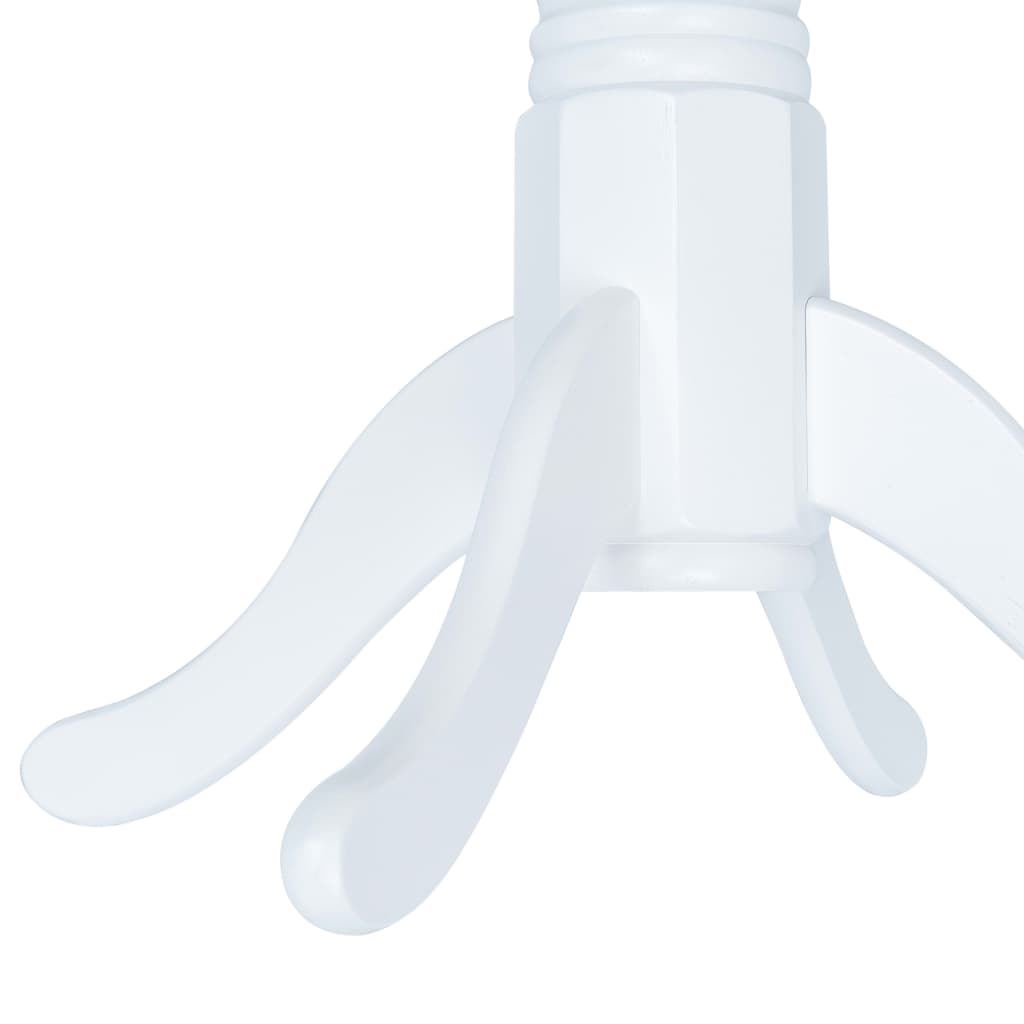 vidaXL Σετ Τραπεζαρίας 5 Τεμαχίων Λευκό Μασίφ Ξύλο Καουτσουκόδεντρου