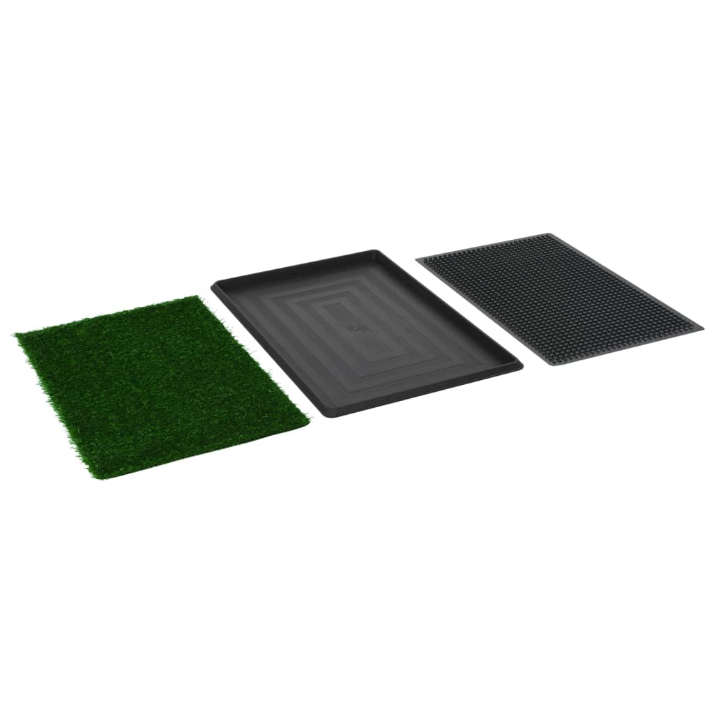 vidaXL Τουαλέτες Κατοικίδ. 2 τεμ Πράσινες 76x51x3 εκ Δίσκος/Συνθ. Χλόη