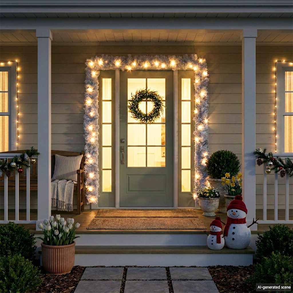 vidaXL Γιρλάντα Χριστουγεννιάτικη με Λαμπάκια LED Λευκή 10 μ.