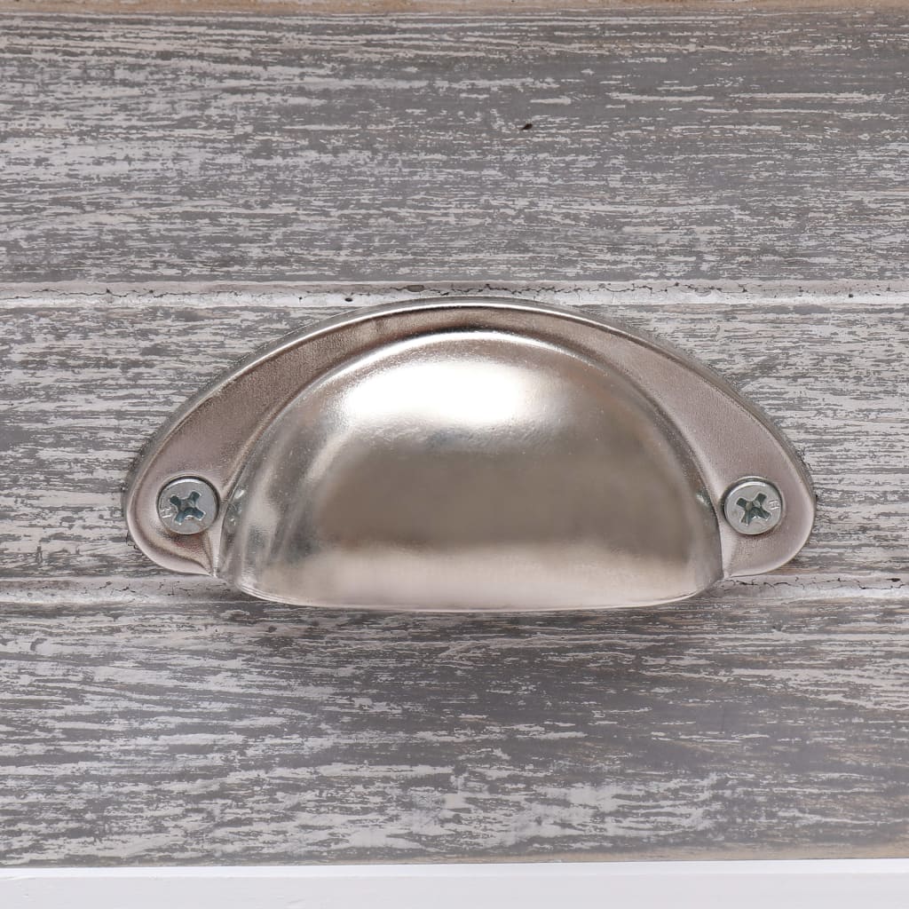 vidaXL Τραπέζι Βοηθητικό Γκρι 40 x 40 x 40 εκ. από Ξύλο Παυλώνιας