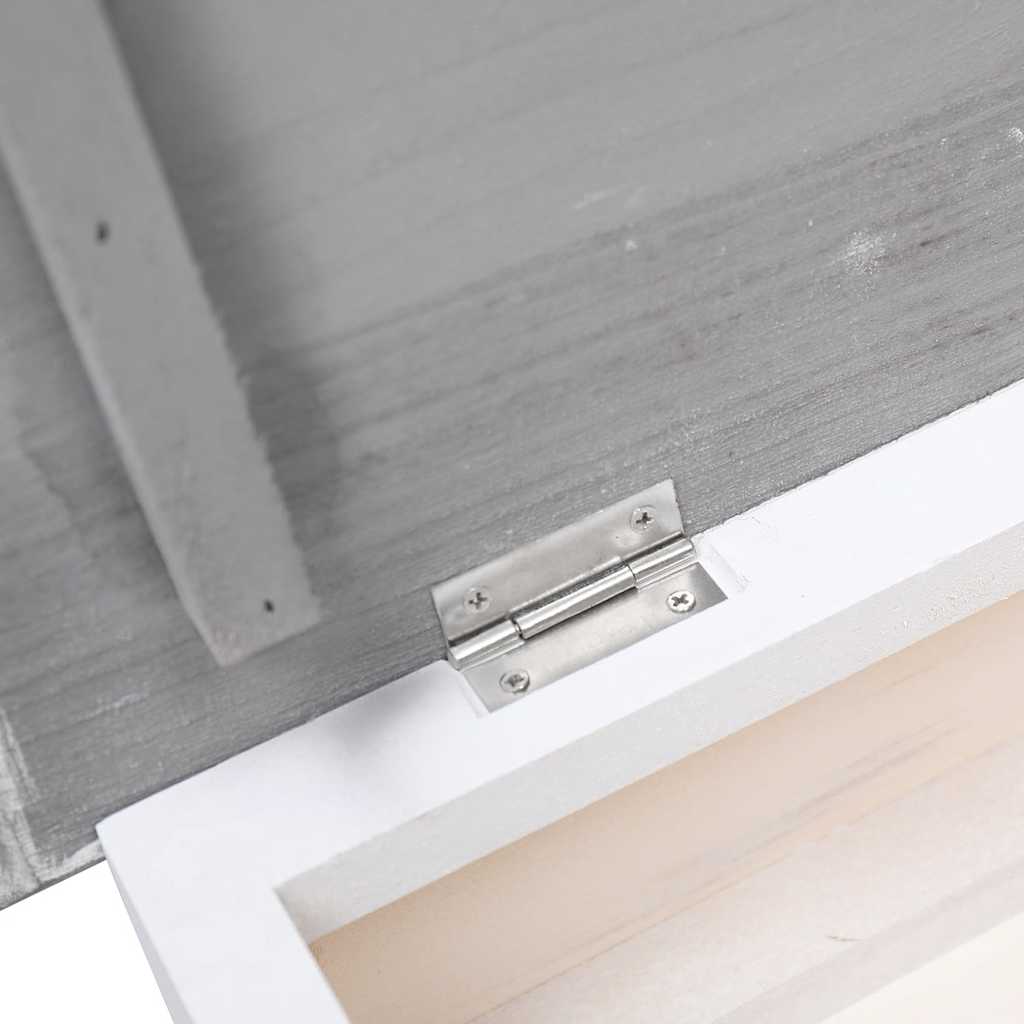 vidaXL Παπουτσοθήκη Γκρι 50 x 28 x 58 εκ. από Ξύλο Παυλώνιας