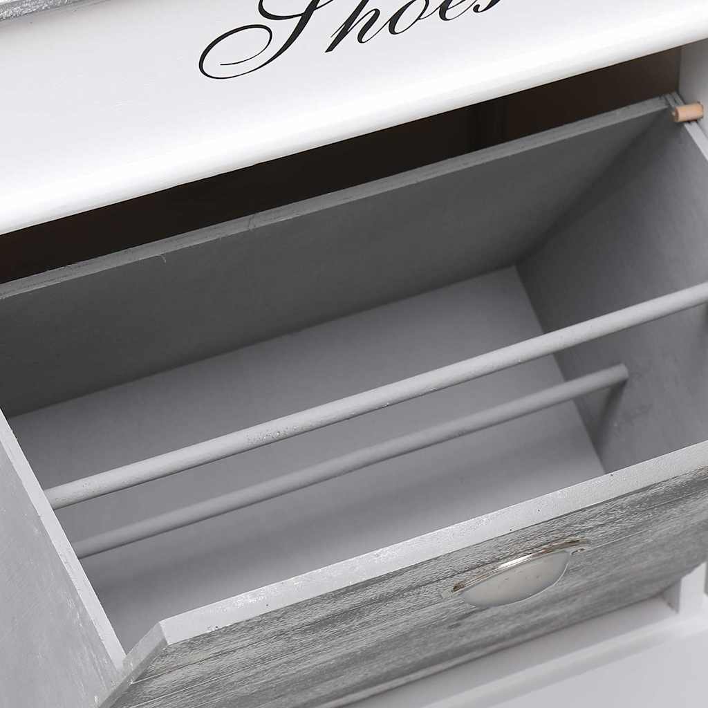 vidaXL Παπουτσοθήκη Γκρι 50 x 28 x 58 εκ. από Ξύλο Παυλώνιας
