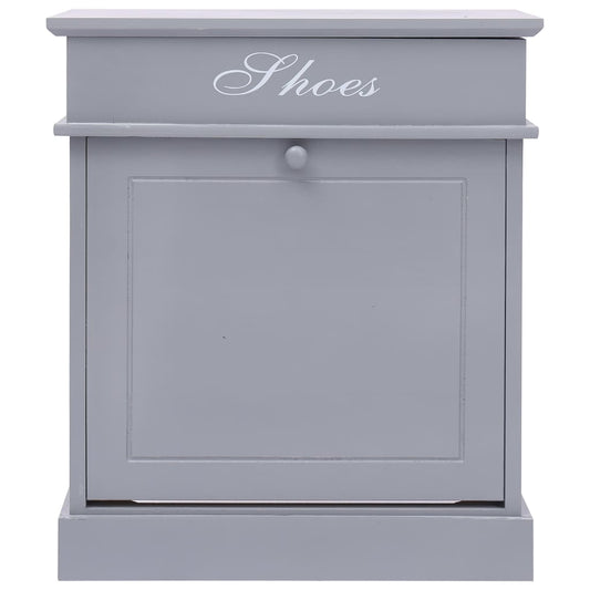 vidaXL Παπουτσοθήκη Γκρι 50 x 28 x 58 εκ. από Ξύλο Παυλώνιας